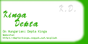 kinga depta business card